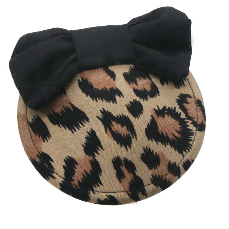 leopard pattern Fascinator with Bow